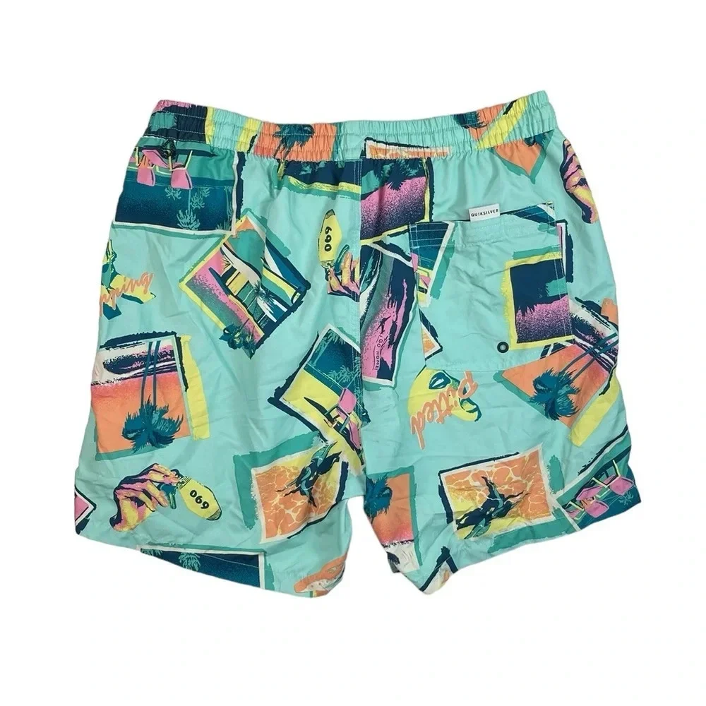 SH632 Men’s Quicksilver Surfing Brand Beach Resort Swim Trunks L